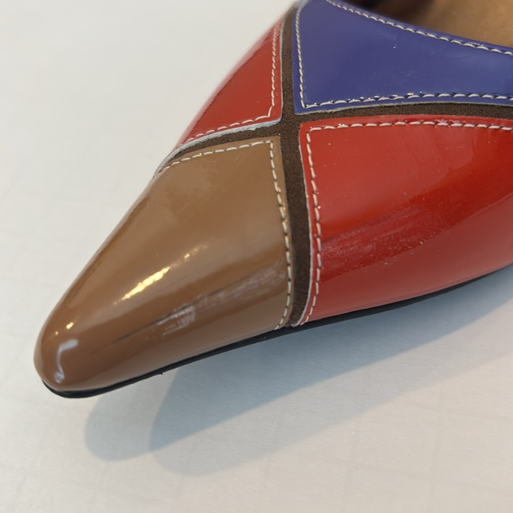 J.Renee Tangle Colorblock Patchwork Pointed Toe Kitten Heels in Size 6.5 - Picture 5 of 16